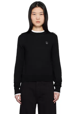 Maison Kitsuné Pull noir à logo de renard