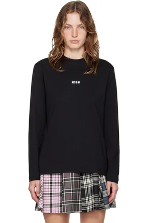 Msgm T-shirt à manches longues noir à petit logo Impact