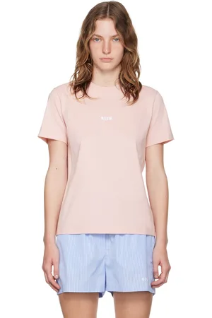Msgm T-shirt rose à petit logo Impact