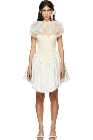 Nicklas Skovgaard Robe courte Abigael beige exclusive à SSENSE - Mariage