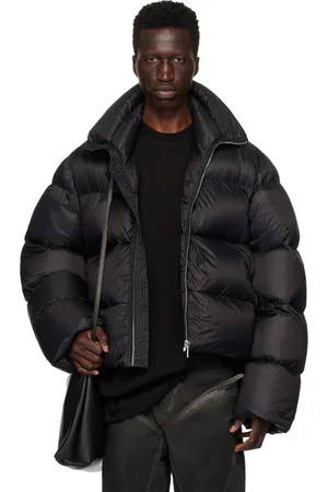 Rick Owens Blouson noir rembourré en duvet à glissière - Porterville