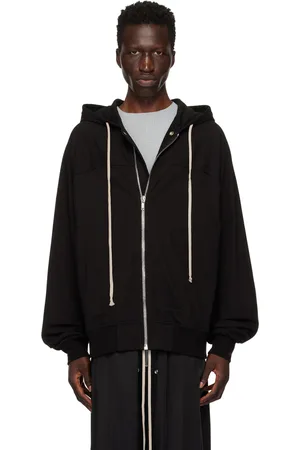 Rick Owens Pull à capuche de style coupe-vent noir - Porterville