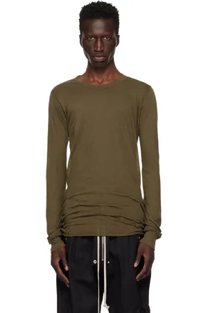 Rick Owens T-shirt à manches longues kaki - Porterville