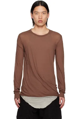 Rick Owens T-shirt à manches longues brun - Porterville