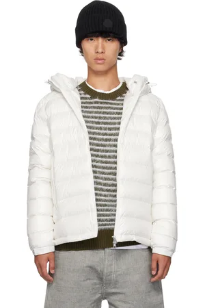Moncler Blouson Besines blanc rembourré en duvet