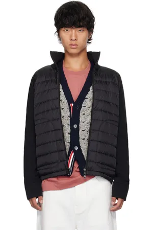 Moncler Cardigan matelassé noir rembourré en duvet