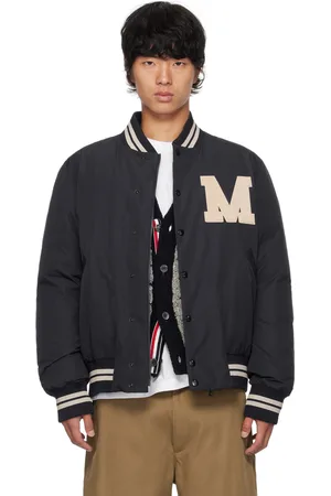 Moncler Blouson aviateur Lateltin bleu marine rembourré en duvet
