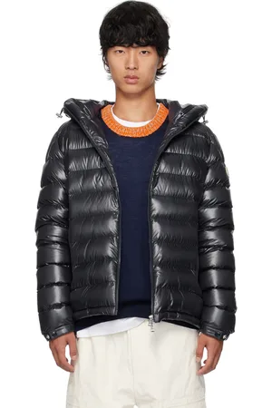 Moncler Blouson Besines bleu marine rembourré en duvet