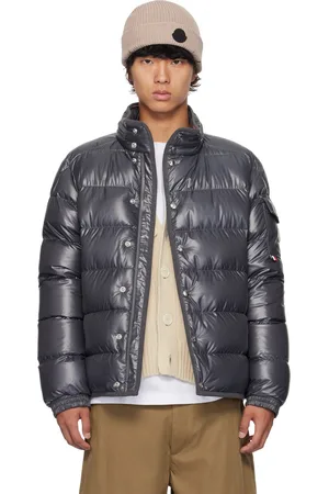 Moncler Blouson Gourette gris rembourré en duvet