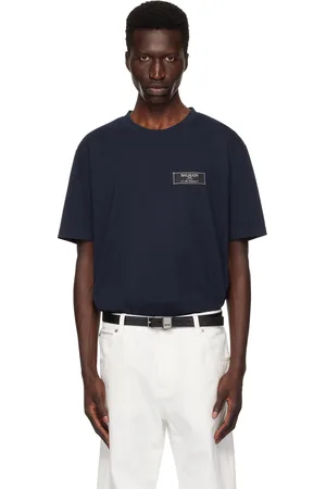 Balmain T-shirt bleu marine à écusson Pierre