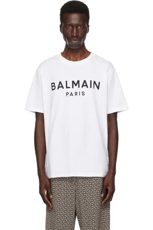 Balmain T-shirt blanc à logo imprimé