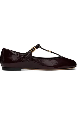 Chloé Ballerines bourgogne à ferrure Marcie
