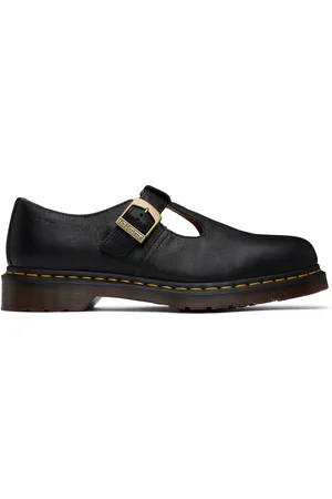 Dr. Martens Chaussures à boucle noires en cuir Regency à bride en T