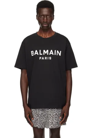 Balmain T-shirt noir à logo imprimé