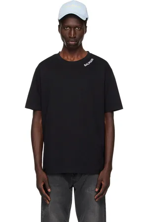 Balmain T-shirt noir à logo brodé
