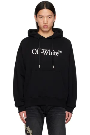 OFF-WHITE Pull à capuche de planchiste noir à logo surdimensionné