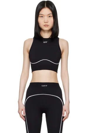 OFF-WHITE Soutien-gorge de sport sans coutures noir à logo