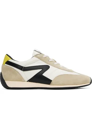 RAG&BONE Baskets de course rétro étroites blanc et beige