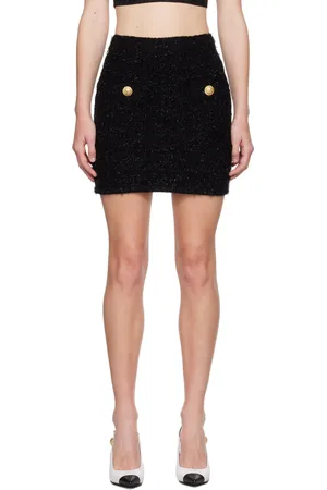 Balmain Minijupe noire en nylon