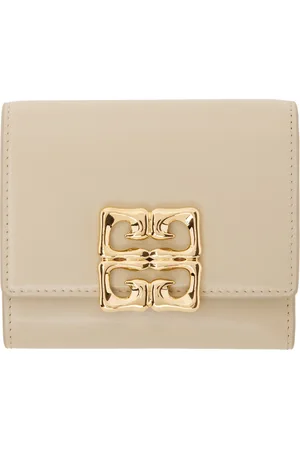 Givenchy Portefeuille beige à ferrure à logo 4G Liquid