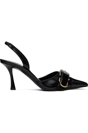 Givenchy Chaussures à talon aiguille noires à bride arrière et à ferrure Voyou