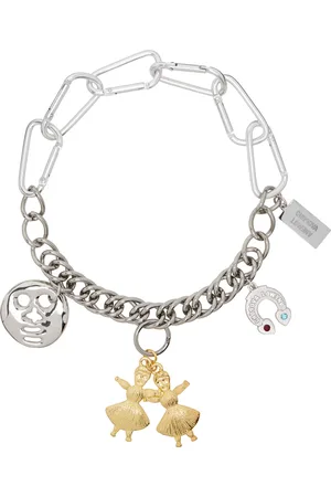 Chopova Lowena Collier argenté à breloques graphiques
