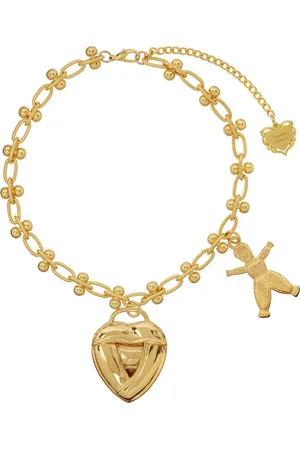 Chopova Lowena Collier doré à pendentif de cœur