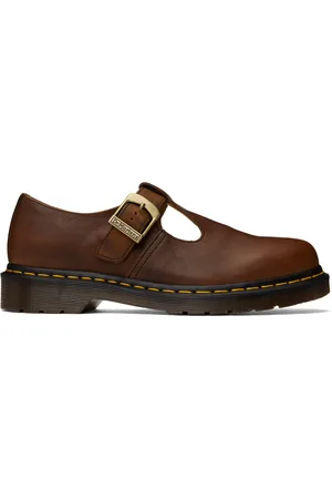 Dr. Martens Chaussures à boucle brunes à bride en T