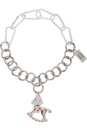 Chopova Lowena Collier argenté à pendentif de cheval à bascule