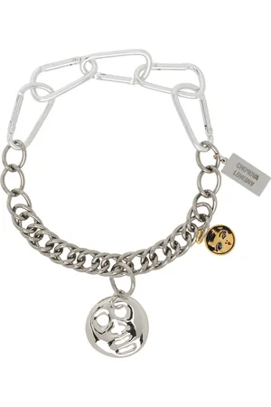 Chopova Lowena Collier argenté à breloques de masque et de visage