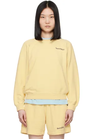 Sporty & Rich Pull molletonné jaune à logo