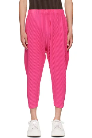 Issey Miyake Pantalon Colorful Pleats rose