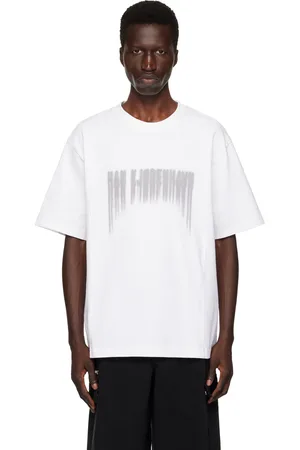 HAN Kjøbenhavn T-shirt blanc à logo à effet délavé