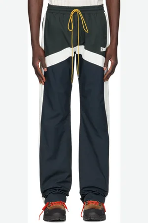 Rhude Pantalon de survêtement Motorsport vert et bleu marine