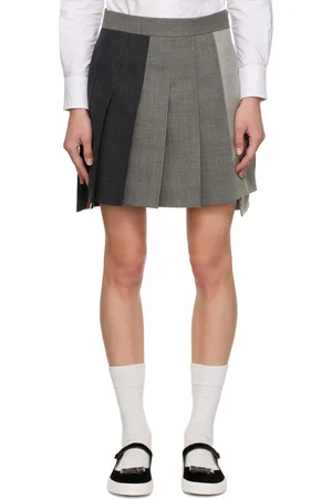 Thom Browne Minijupe grise à plis