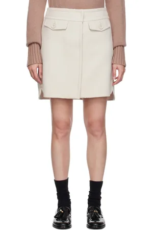 Max Mara Minijupe Marta blanc cassé