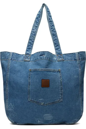 Carhartt Cabas bleu à images et texte imprimés