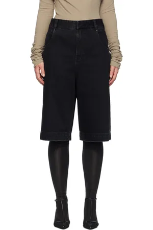 Entire Studios Short noir en denim