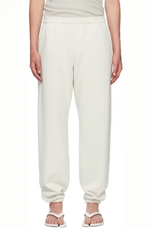 Entire Studios Pantalon de survêtement droit blanc cassé
