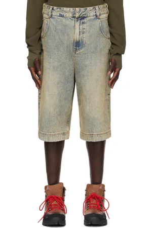 Entire Studios Short bleu en denim