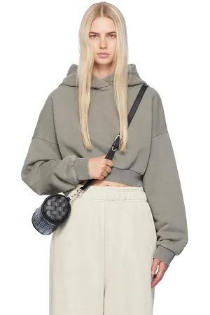 Entire Studios Pull à capuche écourté épais gris