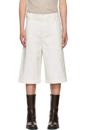 Entire Studios Short blanc en denim
