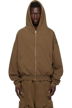 Entire Studios Pull à capuche isotherme brun