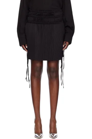 Helmut Lang Minijupe noire à plis