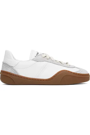 Acne Studios Baskets blanc et gris à laçage
