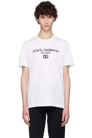 Dolce & Gabbana T-shirt blanc à logo DG brodé - Essential
