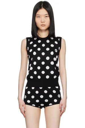 Dolce & Gabbana Débardeur noir et blanc à pois