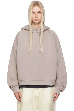 Acne Studios Pull à capuche teint en plongée gris