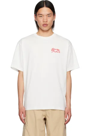 Kenzo T-shirt blanc à logo modifié brodé
