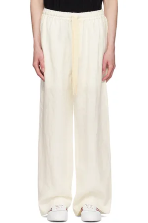 COMMAS Pantalon ample blanc en lin